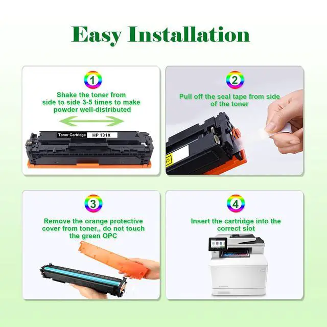 Alt view image 6 of 7 - 069 MF753Cdw 4 Pack Toner Cartridge Set Replacement for Canon 069 Toner | Compatible for Canon Color MF753Cdw, MF751Cdw LBP674Cdw Printers | (Black,Cyan,Magenta,Yellow)