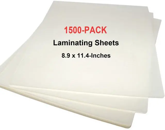Main image of Laminating Sheets, 3 Mil Clear Thermal Laminating Pouches 8.9 x 11.4 Inches Laminate Sheet Paper for Laminator, 1500-Pack
