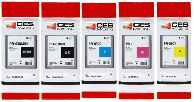 Main image of Canon TM-240, TM-340 55ml Ink Tank Set PFI-030MBK PFI-030BK PFI-030C PFI-031M PFI-030Y