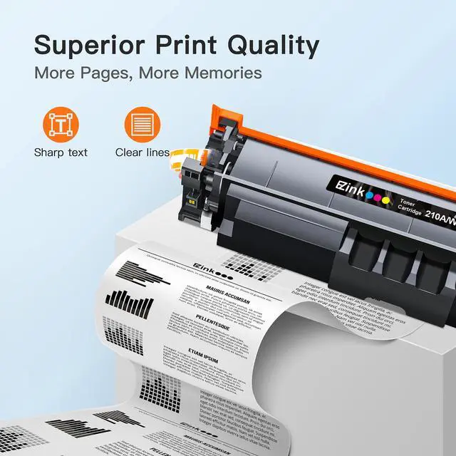 Alt view image 3 of 6 - 210A Toner Cartridges 4 Pack for HP 4301fdw 4301fdn 4201dw | 210A toner cartridges 4 pack with chip for HP Color LaserJet Pro MFP 4301fdw 4301fdn 4201dw and 4201dn