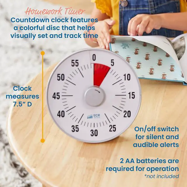 Alt view image 5 of 7 - Mobile Book Cart with Countdown Timer and Storage, Children's Furniture, Grey Wash