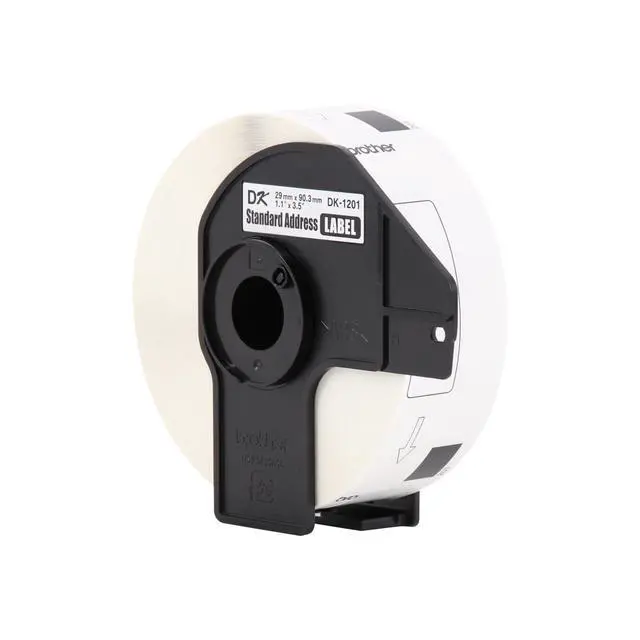 Alt view image 5 of 5 - Genuine DK1201 Die-Cut Standard Rolled Address Labels for QL Printers, 3-Pack (DK12013PK),White, 24 Rolls (DK120124PK)