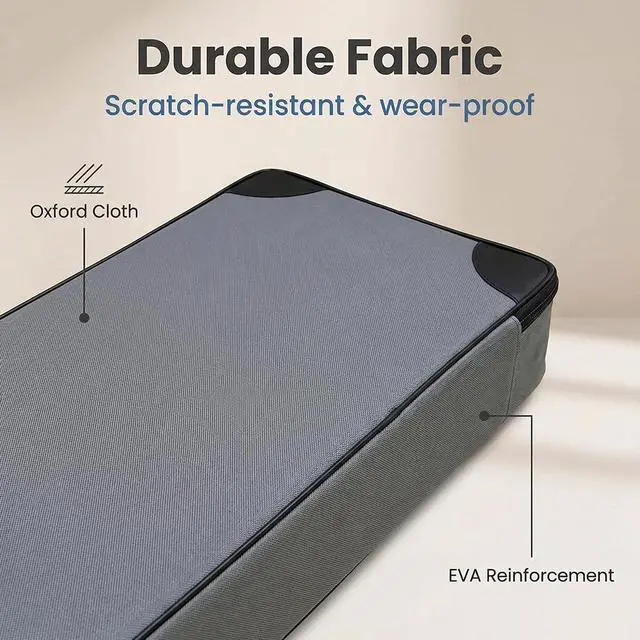 Alt view image 4 of 6 - Padded Carrying Case for Roll Up Banner Stands with Handles and Wheels Internal Size: 51" L x 10" W x 3" H