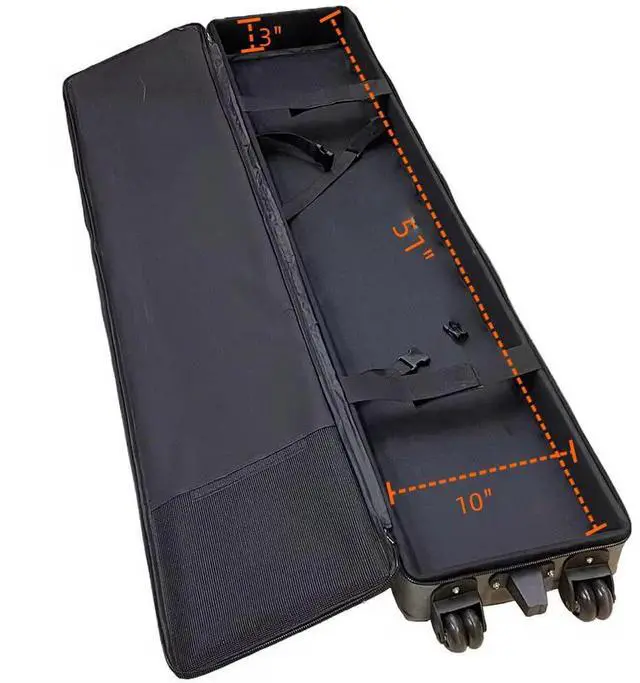 Main image of Padded Carrying Case for Roll Up Banner Stands with Handles and Wheels Internal Size: 51" L x 10" W x 3" H