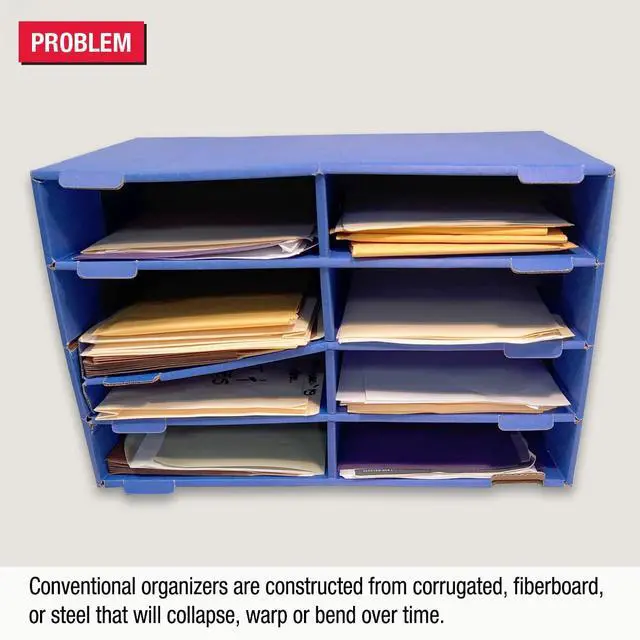 Alt view image 2 of 7 - TierDrop Literature Organizer/Forms Mailroom Classroom Sorter, 10-Compartments with Optional Add-On Tiers for Easy Expansion, Gray w/Black