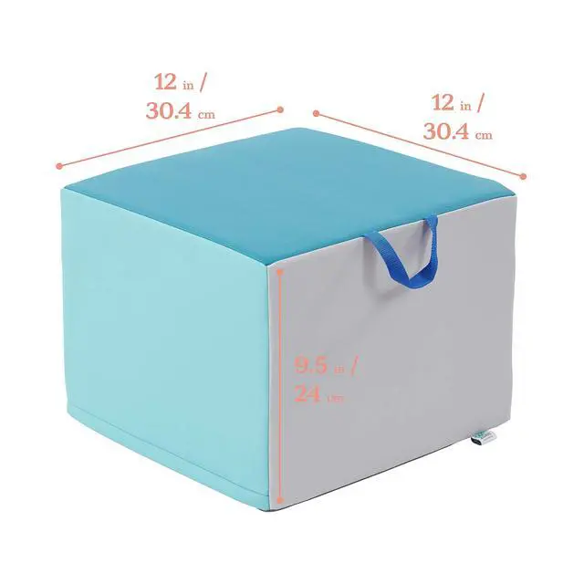 Alt view image 3 of 7 - SoftZone Children's Cozy Cube Seat with Handle, Classroom Furniture, Contemporary, 4-Piece
