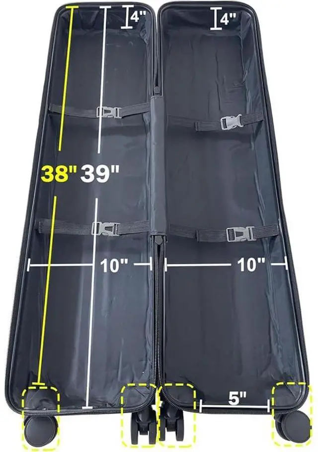 Main image of 39" L x 10" W x 8" H Trade Show Shipping Case for Roll Up Banner Stands with Handles and Shoulder Strap Travel Hard Carrying Case inside size: (39" L x 10" W x 8" H) NEW39