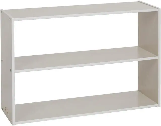 Main image of Streamline 2-Shelf Double-Sided Storage Cabinet, 24in, Classroom Furniture, White Wash