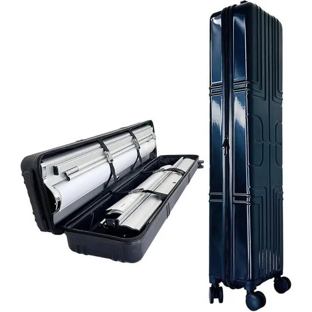 Alt view image 2 of 7 - 39" L x 10" W x 8" H Trade Show Shipping Case for Roll Up Banner Stands with Handles and Shoulder Strap Travel Hard Carrying Case inside size: (39" L x 10" W x 8" H) NEW39