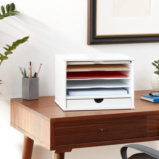 Alt view image 2 of 3 - W4720 Pure White Desktop Organizer