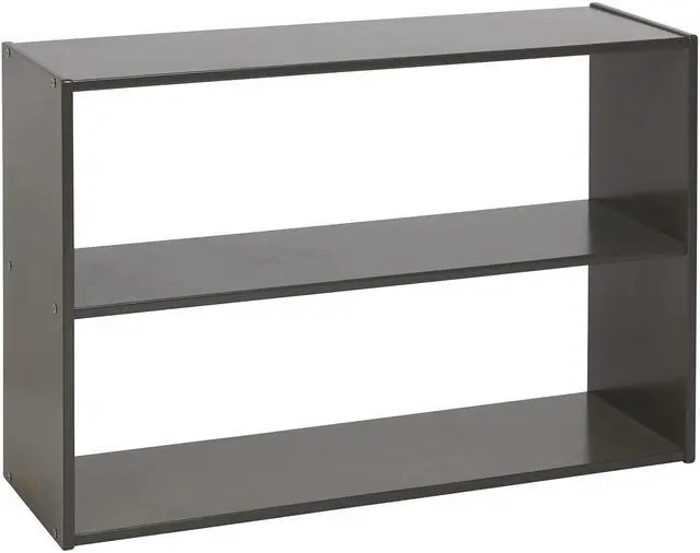 Main image of Streamline 2-Shelf Double-Sided Storage Cabinet, 24in, Classroom Furniture, Grey Wash