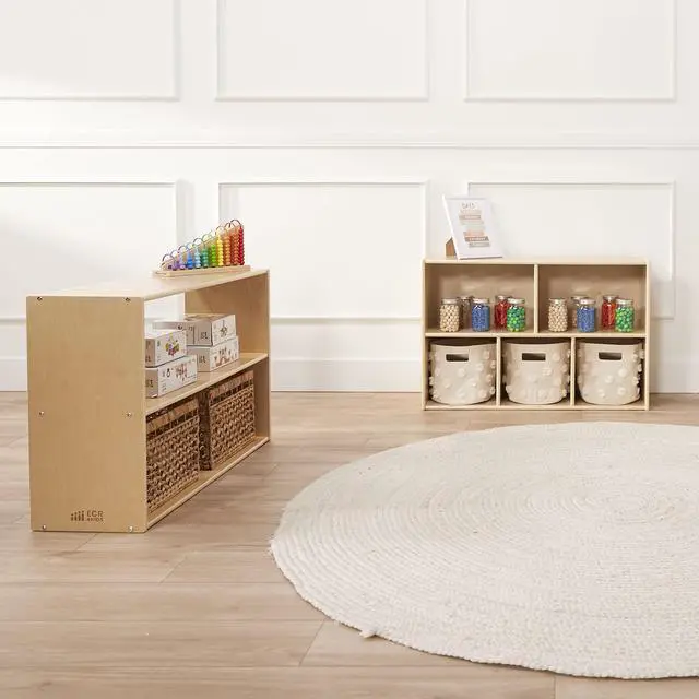 Alt view image 2 of 7 - Streamline 5-Compartment Storage Cabinet, 24in, Classroom Furniture, Natural