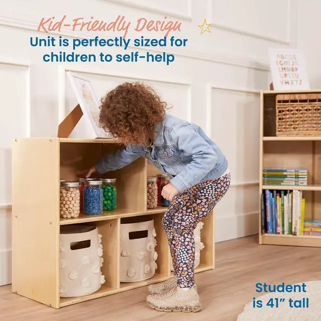 Alt view image 5 of 7 - Streamline 5-Compartment Storage Cabinet, 24in, Classroom Furniture, Natural
