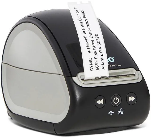 Main image of LabelWriter 550 Turbo Label Printer, High-Speed Direct Thermal Printing, Automatic Label Recognition, Prints Variety of Label Types Through USB or LAN Network Connectivity - Fast, Efficient