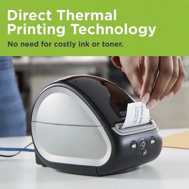 Alt view image 3 of 7 - LabelWriter 550 Turbo Label Printer, High-Speed Direct Thermal Printing, Automatic Label Recognition, Prints Variety of Label Types Through USB or LAN Network Connectivity - Fast, Efficient