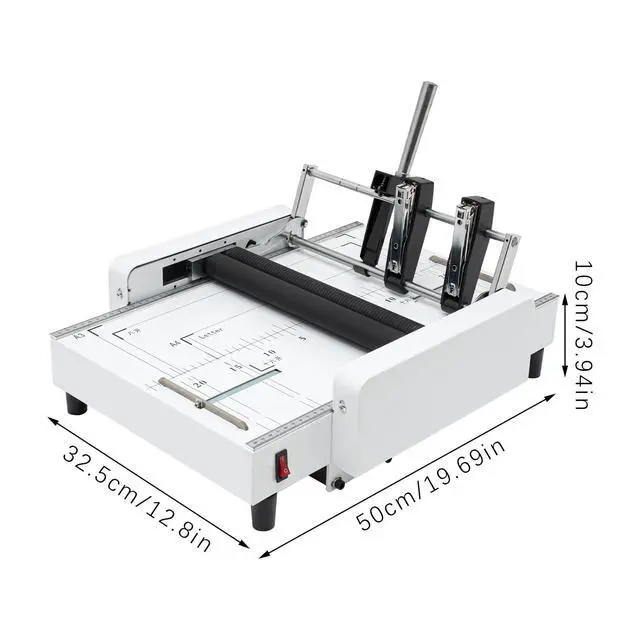 Alt view image 4 of 7 - A3 Paper Folding Machine, MAX 11.7"×16.5" Paper Folder Stapler Machine, 2 in 1 Booklet Maker Automatic A3 Paper Folding Binding Machine for Schools Print Stores, Offices