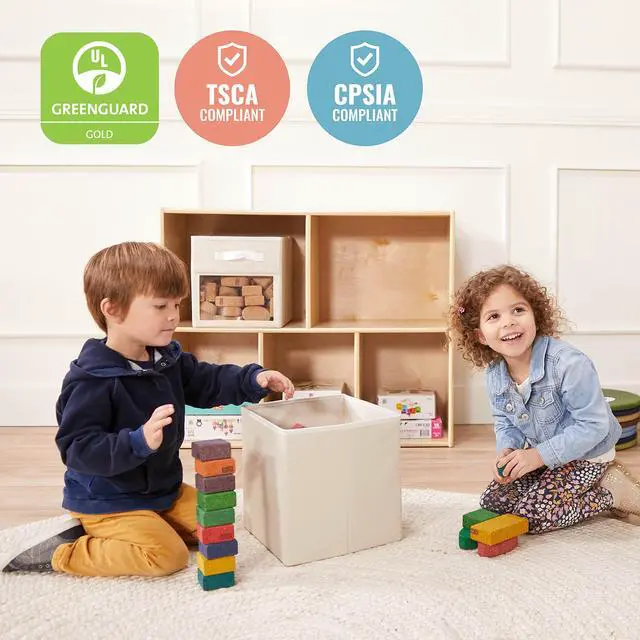 Alt view image 6 of 7 - Streamline 5-Compartment Single-Sided Storage Cabinet, 30in, Kids Furniture, Natural