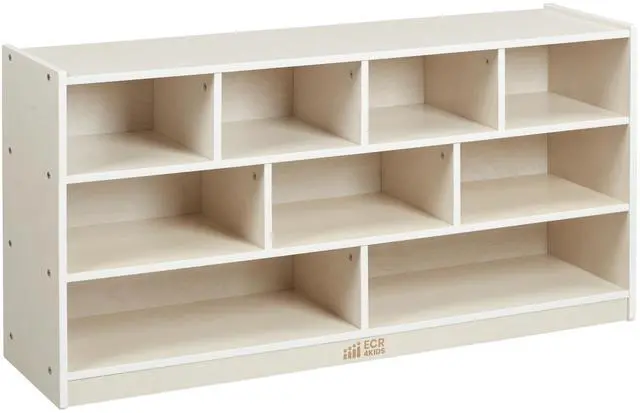 Main image of Mobile Building Block Storage Cabinet, Large, Classroom Furniture, White Wash