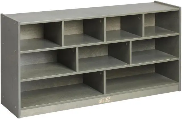 Main image of Mobile Building Block Storage Cabinet, Large, Classroom Furniture, Grey Wash