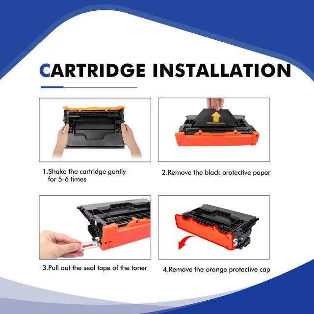 Alt view image 6 of 7 - CF237A 37A Black Toner Cartridge 2-Pack CF237X 37X M607 M608 M607n M608n | Compatible for HP 37A 37X Toner Cartridge for HP LaserJet Enterprise M607dn M608dn M608dh M608x M631 M632 M633 Series Printer