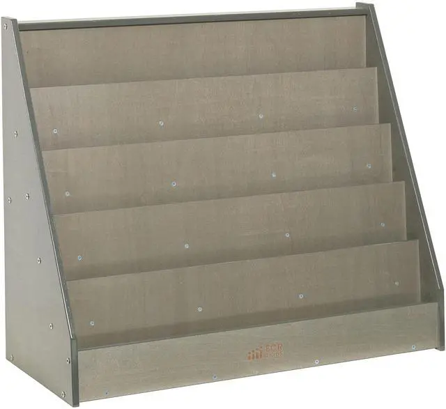 Main image of Single-Sided Wooden Book Display, Montessori Furniture, Grey Wash