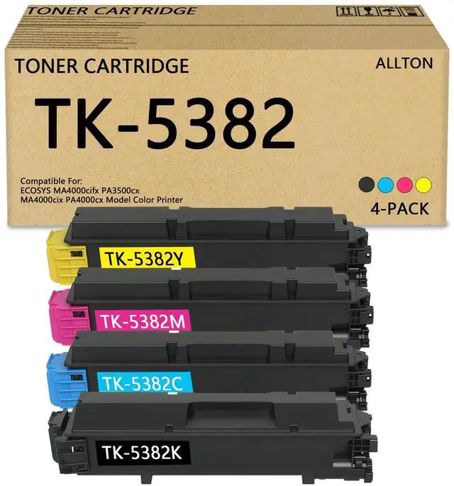 Main image of TK5382 TK-5382 Toner Cartridge High Yield Compatible Kyocera TK-5382K TK-5382C TK-5382M TK-5382Y Toner Replacement for Kyocera ECOSYS MA4000cifx PA3500cx MA4000cix PA4000cx Model Color Printer(4-Pack)