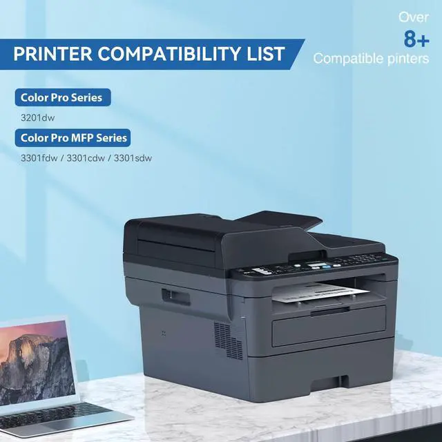 Alt view image 2 of 7 - 218X Toner Cartridges 4 Pack Compatible for HP 218X Toner Cartridges 4 Pack 218A Toner for HP Color LaserJet pro MFP 3301fdw Toner 3201dw 3301cdw 3301sdw Printer Ink High Yield W2180A W2180X