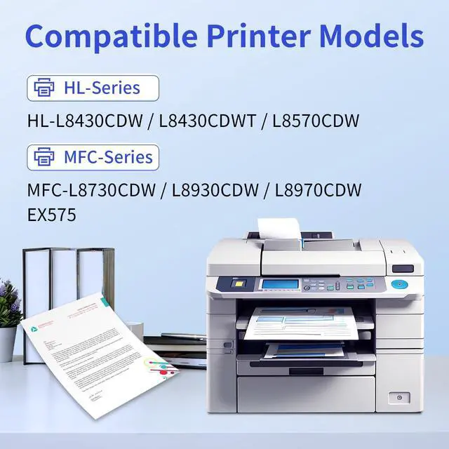 Alt view image 2 of 7 - TN635XL TN635 Black Toner Cartridge TN635XLBK MFC-L8930CDW HL-L8430CDW | Compatible for Brother TN635BK TN 635XL TN-635XL Toner for MFC-L8730CDW HL-L8570CDW MFC-L8970CDW MFC-EX575 Printer Ink 2 Pack