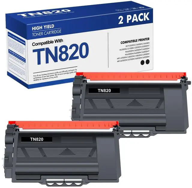 Main image of TN820 TN850 Toner Cartridge Black Compatible for Brother HL-L6200DW Toner | Compatible for Brother TN-820 HL-L6200DW MFC-L5850DW MFC-L5900DW MFC-L5700DW HL-L5100DN Printer Ink, 2-Pack