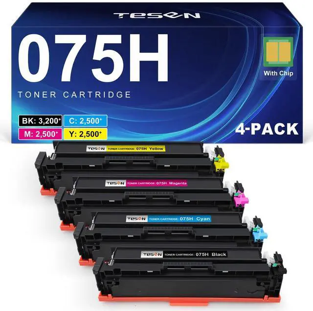 Main image of 075H 075 Toner Cartridge Set MF665CDW LBP646Cdw Compatible Replacement for canon 075h 075 High Capacity Toner for Color imageCLASS MF662Cdw MF663Cdw MF665Cdw LBP646Cdw LBP647Cdw Series Printer, 4 Pack