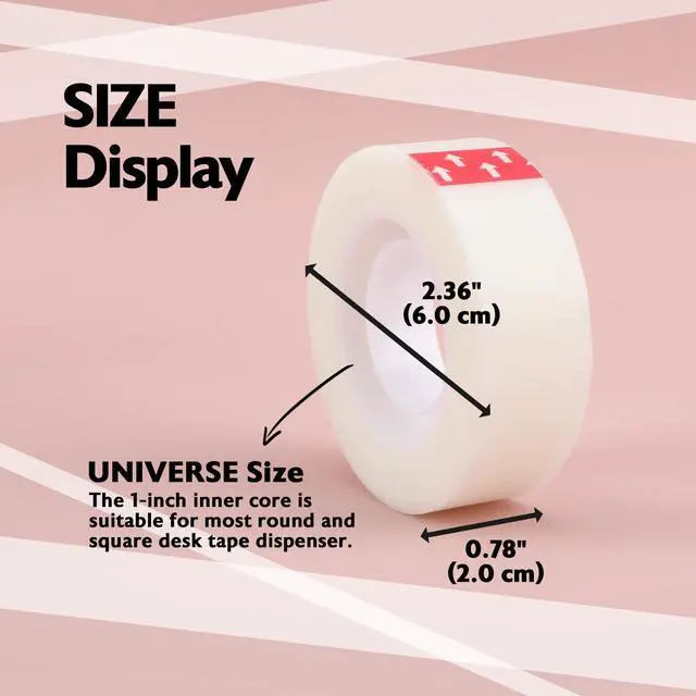 Alt view image 2 of 7 - Invisible Tape Refill, 3/4 in x 1296 in, 12 Ct, 12-Case | fit standard dispensers