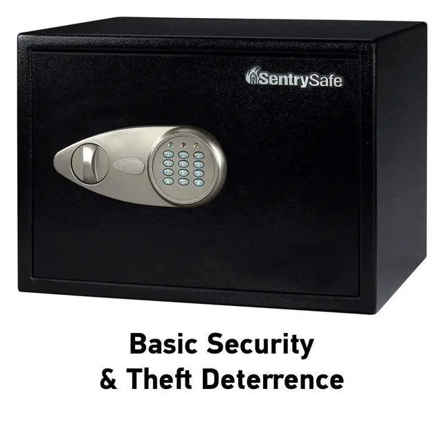 Alt view image 5 of 7 - Black Home Safe with Shelf and Digital Keypad, Large Safe for Laptop, Documents, Money, Exterior: 10.6 x 16.9 x 14.6 Inches, X125