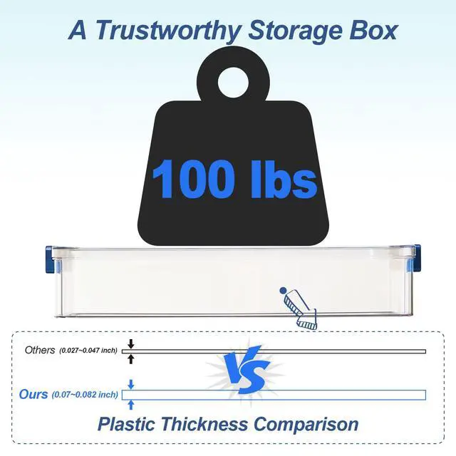 Alt view image 3 of 7 - 16-Pack 9x13 Shallow Flat Clear Plastic Storage Boxes | 5.5Qt stackable cases with lids, snap-tight latch container for paper, A4 files, documents, scrapbook, craft, art supplies