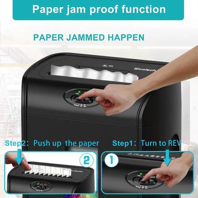 Alt view image 6 of 6 - Paper Shredder, 16-Sheet Cross Cut with 4.76-Gallon Pull Out Basket, P-4 Security Level, 3-Mode Design Shred Paper and CD/Credit Card, Durable&Fast with Jam Proof System Shredder for Office