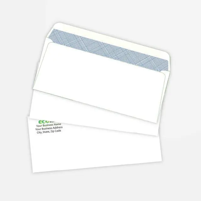 Alt view image 5 of 6 - 2500#10 Custom Printed Security Tinted Envelopes Letter Size Self Seal, Windowless Mailing Envelopes, Personalized with Logo and Address, Size 4-1/8 X 9-1/2", 24 LB Plain White