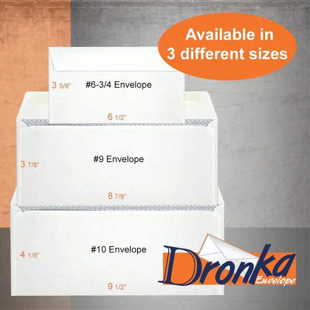 Alt view image 3 of 4 - 2500 #9 Business Envelopes with Left Window, Security Tinted, 3 7/8 x 8 7/8 Inches, 24lb White Paper, 2500 Count