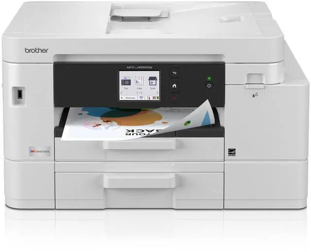 Main image of INKvestment 4555 Wireless Color Inkjet All-in-One Printer with 2.7 Color Touchscreen and 2 Paper Trays | Includes Refresh Subscription Trial(1) (MFC-J4555DW)