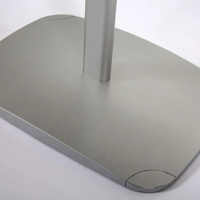 Alt view image 6 of 7 - Decorative Sign Holder, Pedestal Sign Holder with 8.5x11 Inch Brochure Holder, Floor Standing, Aluminum, Front Loading, Easy Open, Poster, Advertisement Post (Silver, Frame - 8.5x11 inch)