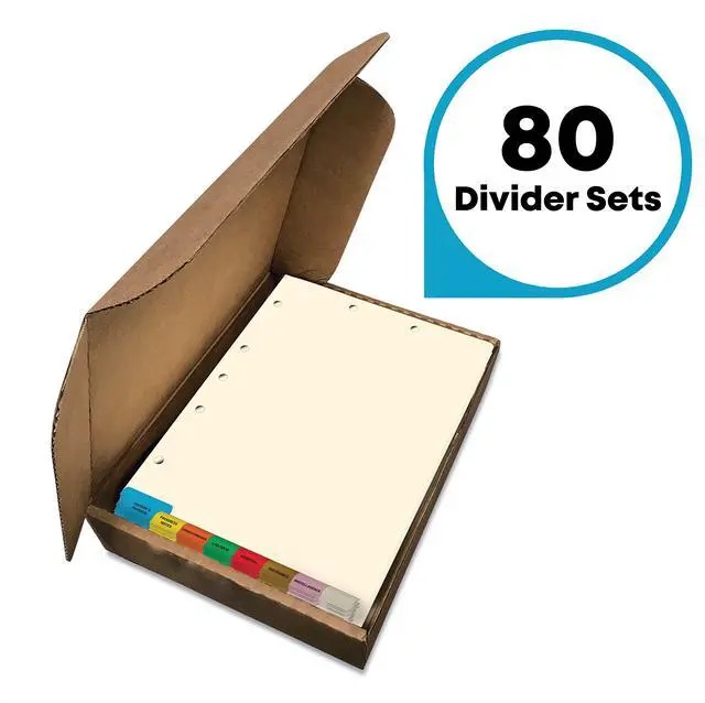 Alt view image 6 of 7 - Stock Medical Bottom Tab Dividers, 80 Sets of 8 Popular Healthcare Index Tabs, Chart Dividers, 8-1/2" x 11-3/8", Tabbies 54500, File Folder Organizer, Patient Charts & Medical Records