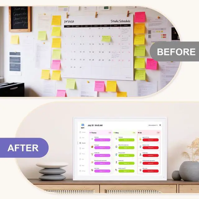 Alt view image 6 of 7 - Digital Calendar, Smart WiFi Electronic Calendar&Chore Chart, IPS Touch Screen HD Display for Family Schedules, Share Moments Instantly from Anywhere (14)