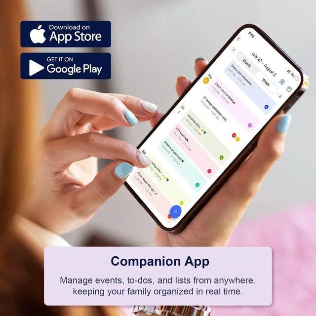 Alt view image 7 of 7 - Digital Calendar, Smart WiFi Electronic Calendar&Chore Chart, IPS Touch Screen HD Display for Family Schedules, Share Moments Instantly from Anywhere (14)