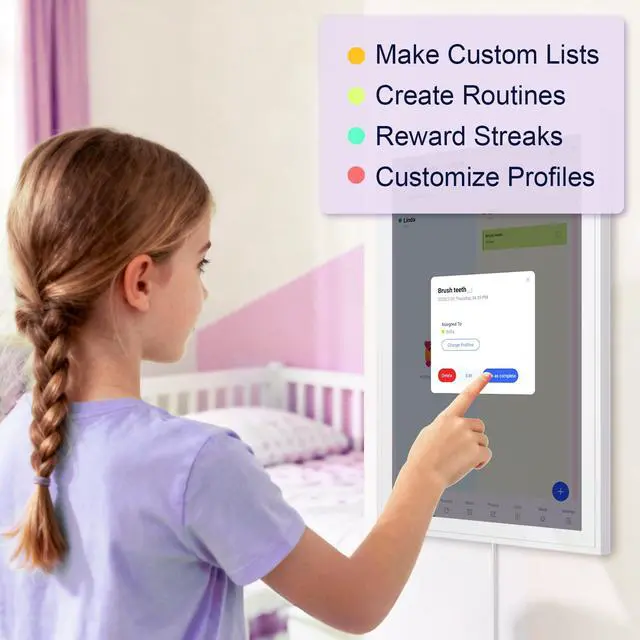 Alt view image 5 of 7 - Digital Calendar, Smart WiFi Electronic Calendar&Chore Chart, IPS Touch Screen HD Display for Family Schedules, Share Moments Instantly from Anywhere (14)