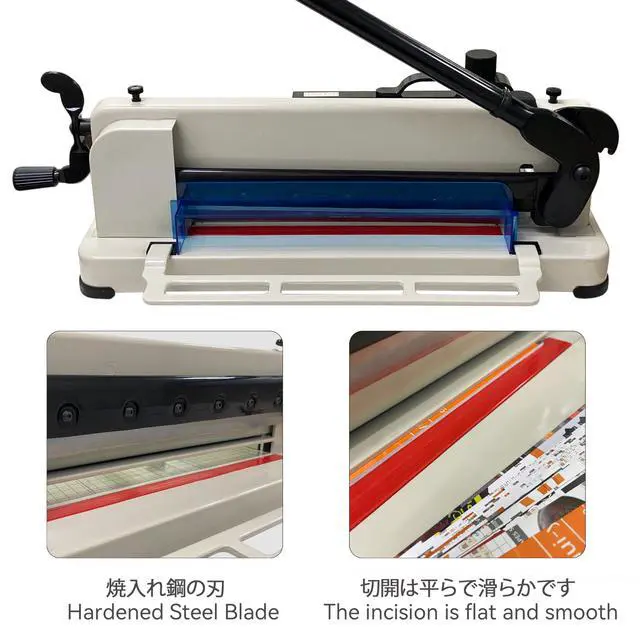 Alt view image 6 of 7 - (R) Heavy Duty Guillotine Paper Cutter 400 Sheet Capacity | Solid Steel Construction (A3-17'' paper cutter)