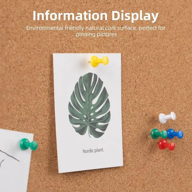 Alt view image 4 of 7 - Extra Large Cork Bulletin Board 72" X 48", Silver Aluminum Framed 6'x4' Corkboard for Wall, Wall Mounted Notice Pin Board with 18 Push Pins for School, Home & Office