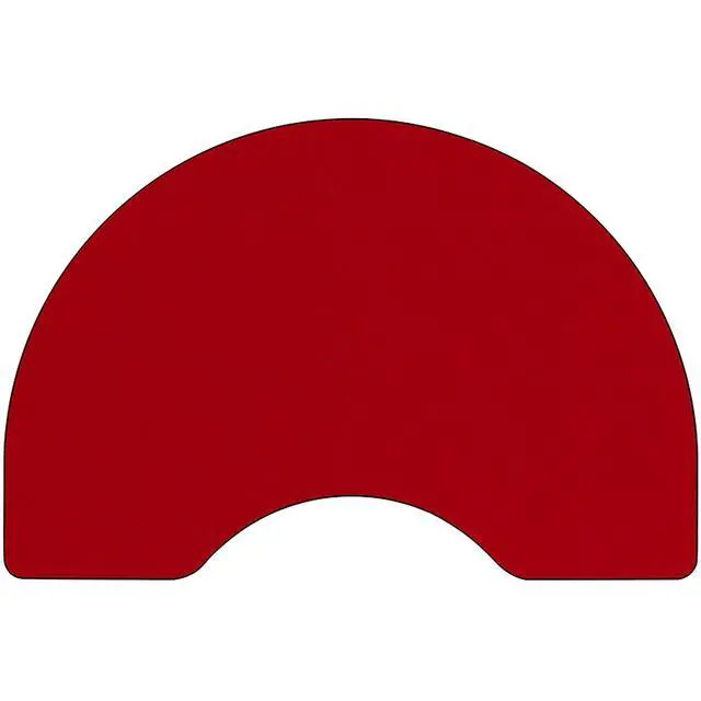 Alt view image 3 of 3 - 48''W x 72''L Kidney Red Thermal Laminate Activity Table - Standard Height Adjustable Legs