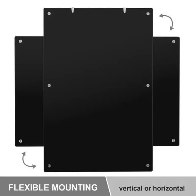 Alt view image 6 of 7 - Large Black Glass Dry Erase Board, 72 x 48 Inches Magnetic Glass whiteboard,6' x 4' Frameless Blackboard for Office,Home,School