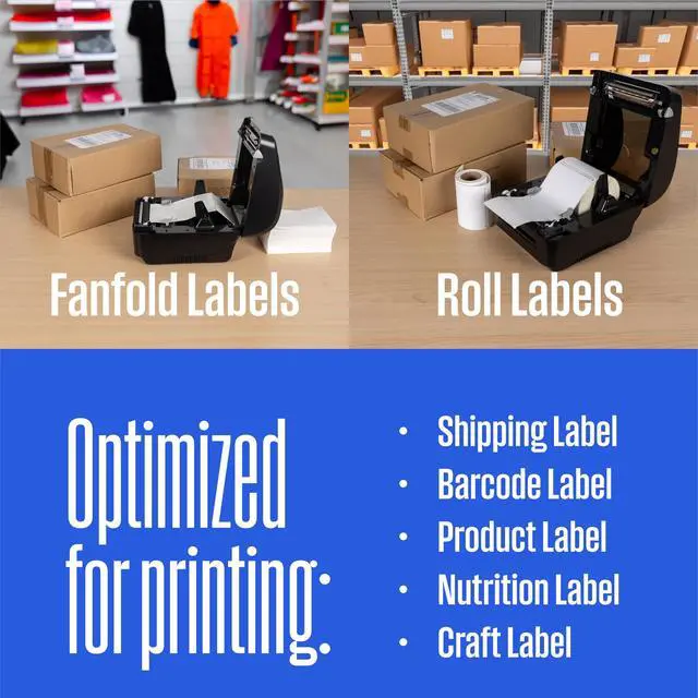 Alt view image 5 of 7 - Thermal Shipping Label Printer USB, 4x6 Label Commercial Grade, Compatible with USPS, UPS, FedEx, Shopify, Amazon, Small Business, Desktop Label Printer for Packages, Includes Labels