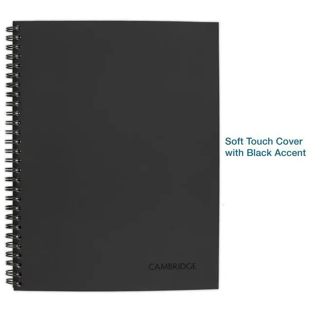 Alt view image 5 of 6 - Limited Business Notebook,Action Planner,7-1/4" x 9-1/2",80 Sheets,Flexible Soft Touch Cover,Wirebound,Gray (06122),(Pack of 12)