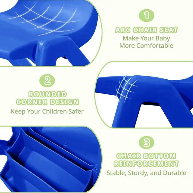 Alt view image 7 of 7 - 12Pcs Stackable School Chairs, Colorful Kids Plastic Chair for Toddlers with 11'' Seat, Kids Flexible Seating for Classroom Elementary, School, Daycare, Classroom Furniture (Dark Colors-12PCS)
