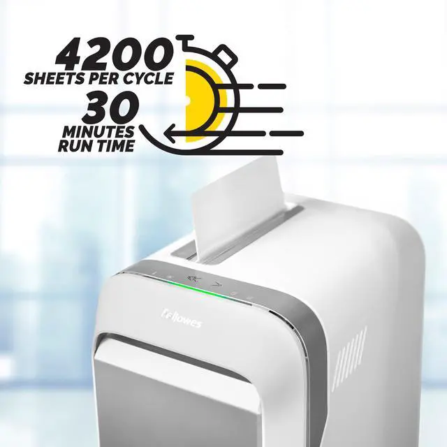 Alt view image 2 of 7 - Powershred LX220 Micro-Cut Paper Shredder, White